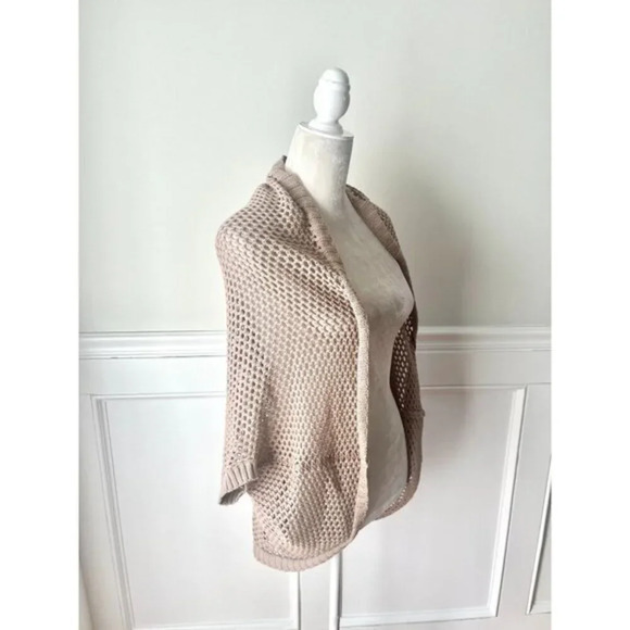 Forever 21 Open Weave Tan Cocoon Cardigan Sweater S - Picture 1 of 4